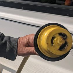 Crown Yacht Charters - Shorted out shorepower cable we were not allowed to replace