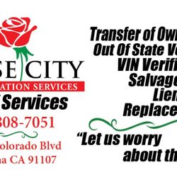 Rose City Registration Services - Call us to find out how we can serve you