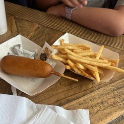 Zayra's Cafe - Corn dog and fries