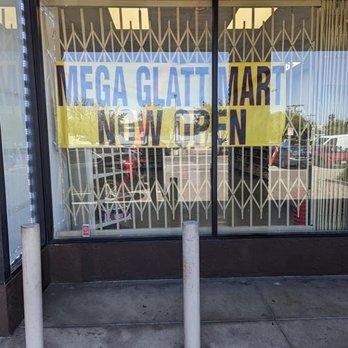 Mega Glatt Mart - a sign in the window - Grocery Near Me - San Diego, California Mega Glatt Mart - a sign in the window - Grocery Near Me - San Diego, California