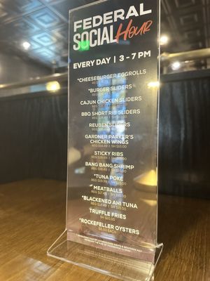 Menu photo 5 Federal American Grill Houston, TX