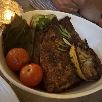 The Pawnee House - Blacken fish of the day with rice and beans. - Comfort Food Near Me - Oak Bluffs, Massachusetts