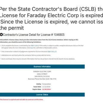 Faraday Electric - CSLB Photo License - Electricians Near Me