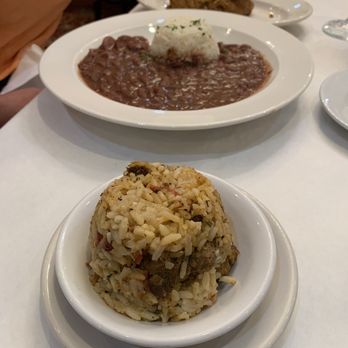 Dooky Chase's Restaurant - Jambalaya (foreground), Red Beans And Rice (middle ground), Fried Chicken (background) - Cajun/Creole Near Me - New Orleans, Louisiana Dooky Chase's Restaurant - Jambalaya (foreground), Red Beans And Rice (middle ground), Fried Chicken (background) - Cajun/Creole Near Me - New Orleans, Louisiana