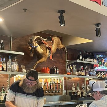 Rodeo Goat - Rodeo Goat overseeing the libations... - Burgers Near Me - Dallas, Texas