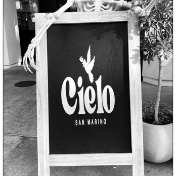 Cielo San Marino - Street board sign. - Cafes Near Me - San Marino, California Cielo San Marino - Street board sign. - Cafes Near Me - San Marino, California
