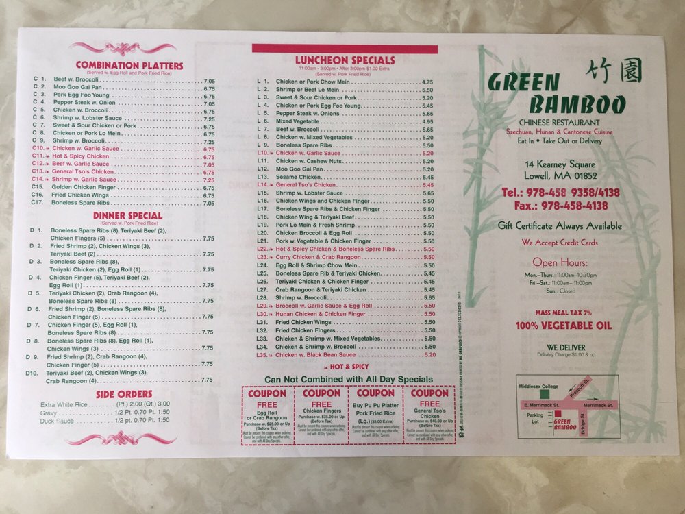 Green Bamboo Chinese Restaurant VISIT NOW 18 Reviews Chinese 14
