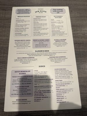 Menu photo 1 J & M Diner Framingham, MA