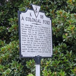 A Colonial Ford - A Colonial Ford Historic Marker