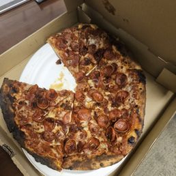 Pepperoni pizza with jalapeno cheese sausage. Pepperoni pizza with jalapeno cheese sausage.