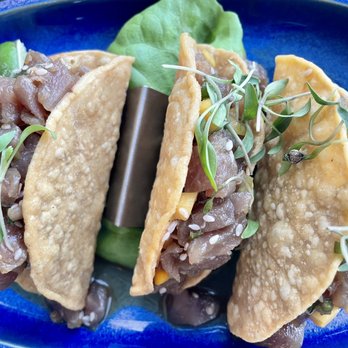 Schooners Monterey - Ahi Tuna Poke Tacos - Seafood Near Me - Monterey, California Schooners Monterey - Ahi Tuna Poke Tacos - Seafood Near Me - Monterey, California