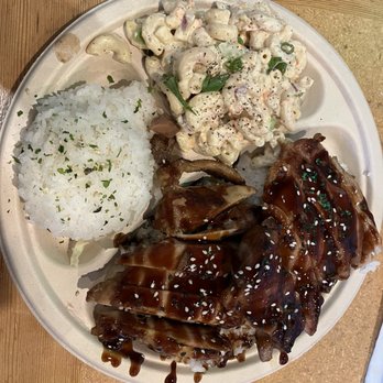 Hang 10 Hawaiian BBQ - Chicken teriyaki, rice, and Mac salad (DELICIOUS) - Hawaiian Near Me - Spokane, Washington