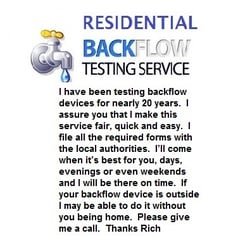 Slide of Rich's Backflow Testing For Less