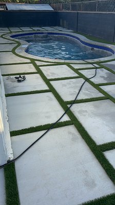 Concrete pool construction with installation. - Aloha concrete.