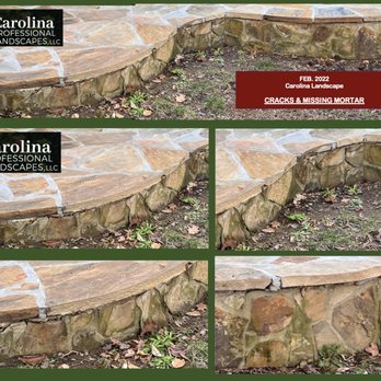 Carolina Professional Landscapes - Different areas of missing mortar & clearly no sealant as promised - Landscaping Near Me - Raleigh, North Carolina Carolina Professional Landscapes - Different areas of missing mortar & clearly no sealant as promised - Landscaping Near Me - Raleigh, North Carolina
