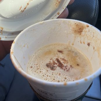 Starbucks - Half empty Pumpkin Spice Latte - Coffee & Tea Near Me - Phoenix, Arizona Starbucks - Half empty Pumpkin Spice Latte - Coffee & Tea Near Me - Phoenix, Arizona