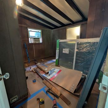 YC Builders - Before photos with small window and wall with window to downstairs - General Contractors Near Me