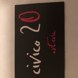 Osteria Civico 20 - Biglietto visita