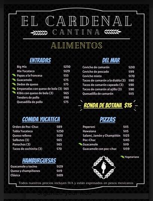 Menu photo 2 El Cardenal Mérida, YUC