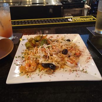 Grand Lake Public House - Shrimp linguine with a side of brussel sprouts absolutely amazing love the flavors it was beautifully laid out on the plate - New American Near Me - Grove, Oklahoma Grand Lake Public House - Shrimp linguine with a side of brussel sprouts absolutely amazing love the flavors it was beautifully laid out on the plate - New American Near Me - Grove, Oklahoma