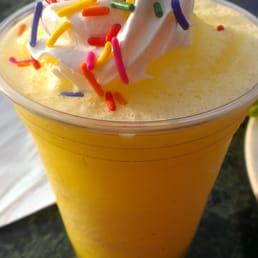 Banana Daiquiri with yummy whipped cream and cute sprinkles at Docksiders cafe. Banana Daiquiri with yummy whipped cream and cute sprinkles at Docksiders cafe.