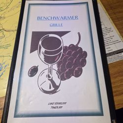 Benchwarmer Grille - Menu