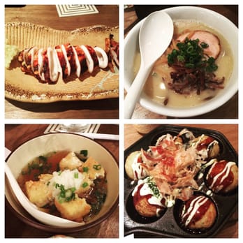 Mr Max - Grilled squid, tonkotsu ramen (half-size), agedashi tofu and takoyaki = delish!! - Sushi Bars Near Me - Irving, Texas Mr Max - Grilled squid, tonkotsu ramen (half-size), agedashi tofu and takoyaki = delish!! - Sushi Bars Near Me - Irving, Texas