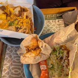 Nachos (supposed to skip the beef slop) Bell Grande or whatever it was called tonight, bean & rice and a spicy potato soft taco.