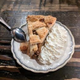 Apple pie. Like any other apple pie. Maybe a caramel drizzle would bring it over the top Apple pie. Like any other apple pie. Maybe a caramel drizzle would bring it over the top