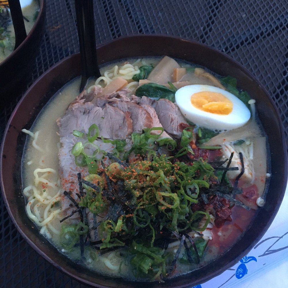 Suki Ramen - Miso Ramen with Enoki Mushroom and medium spiciness! - Ramen Near Me - Portland, Oregon
