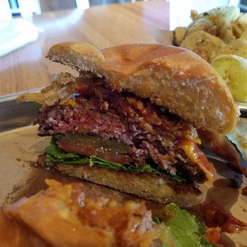 Little Stack Haystack Burgers - Cross section of a perfectly executed haystack burger - Burgers Near Me - Richardson, Texas Little Stack Haystack Burgers - Cross section of a perfectly executed haystack burger - Burgers Near Me - Richardson, Texas