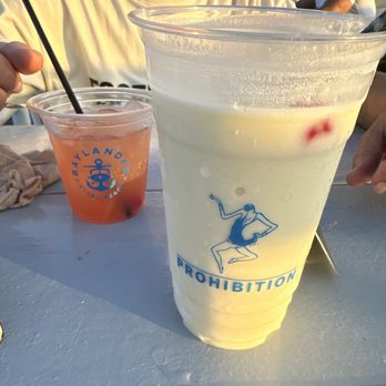Baylander Steel Beach - The tall cup is Captain Colado and the smaller cup is Pirates Punch. Both taste great. - American Near Me - New York, New York