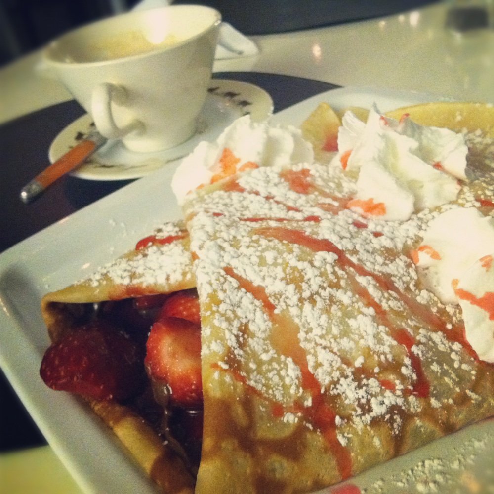 Cafe Paris - Delicious Crepe Royal! Nutella, bananas and fresh strawberries! - Creperies Near Me - Metuchen, New Jersey