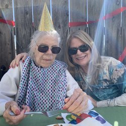 Berland Home Care, Inc. - My Mom and I celebrating a residents birthday