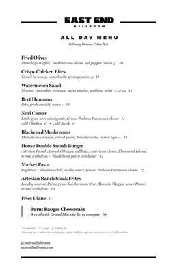 Menu photo 4 East End Ballroom Austin, TX Menu photo 4 East End Ballroom Austin, TX
