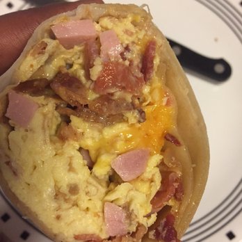 Cali Tacos - Ham and bacon bkfst burrito - Mexican Near Me - Orange, California