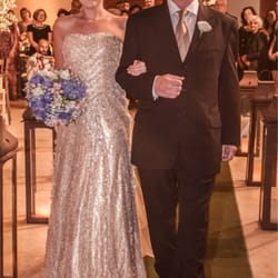 Unielle Couture - Fabulous bride Camila enjoyed her perfect wedding wearing Unielle Couture golden lace wedding dress.