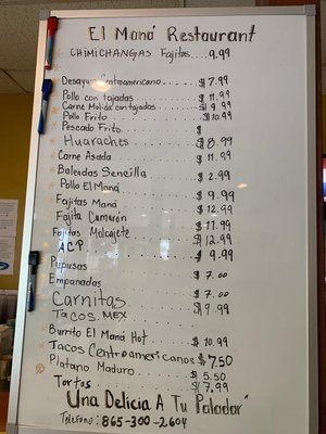 Menu photo 1 El Mana Restaurant Lenoir City, TN Menu photo 1 El Mana Restaurant Lenoir City, TN