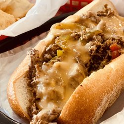 Morty's Steaks - Cheesesteak- sweet peppers and cheese wiz.