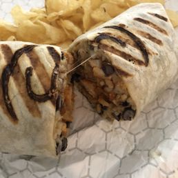Spicy chicken burrito