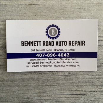 Bennett Road Auto Service - Business magnet/marketing (February 2026) - Auto Repair Near Me - Orlando, Florida Bennett Road Auto Service - Business magnet/marketing (February 2026) - Auto Repair Near Me - Orlando, Florida