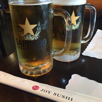 Joy Sushi - Sapporo on draft. Happy hour $2 each - Japanese Near Me - Whittier, California Joy Sushi - Sapporo on draft. Happy hour $2 each - Japanese Near Me - Whittier, California