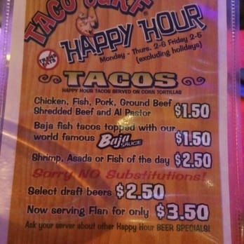Taco Shore - Happy hour menu - Mexican Near Me - Long Beach, California