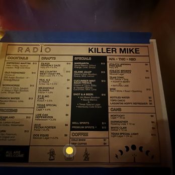 Radio/East - Menu of a concert - Coffee & Tea Near Me - Austin, Texas