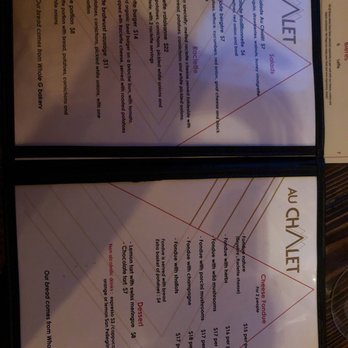 Au Chalet  - Menu - French Near Me - New Haven, Connecticut