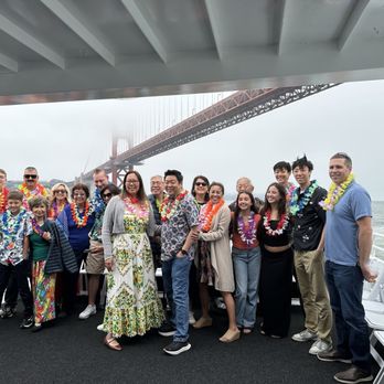 Luxe Cruises - Every one for a group picture going under the Bridge! - Venues & Event Spaces Near Me - Alameda, California