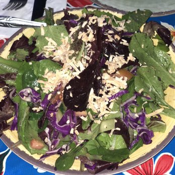 Cha Cha Cha - House Salad with coconut chips - Caribbean Near Me - San Francisco, California Cha Cha Cha - House Salad with coconut chips - Caribbean Near Me - San Francisco, California