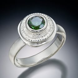 Field Keith Classical Goldsmith - Maine Tourmaline Relic Ring