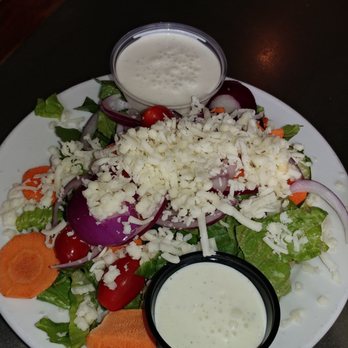 Providence Pizza - The side salad is so good! Extra house made ranch for dipping my pizza in of course - Pizza Near Me - Grandview, Missouri
