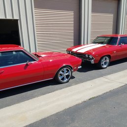 These 2 Chevy"s have  been at the same shop. Cherokee Auto Body and Paint. The first thing the owner asks you ( Is everyone okay?) He cares